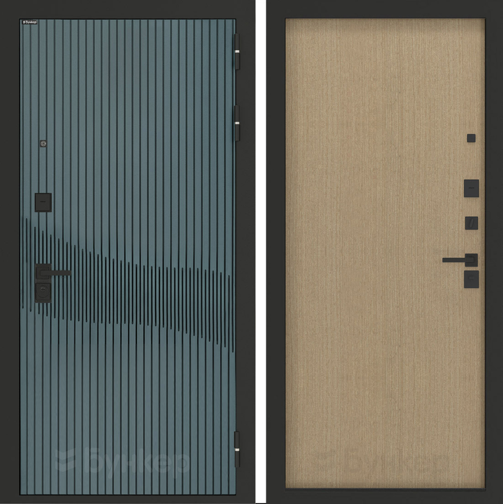 Входная дверь Бункер BN-13 - ДВП Венге светлый