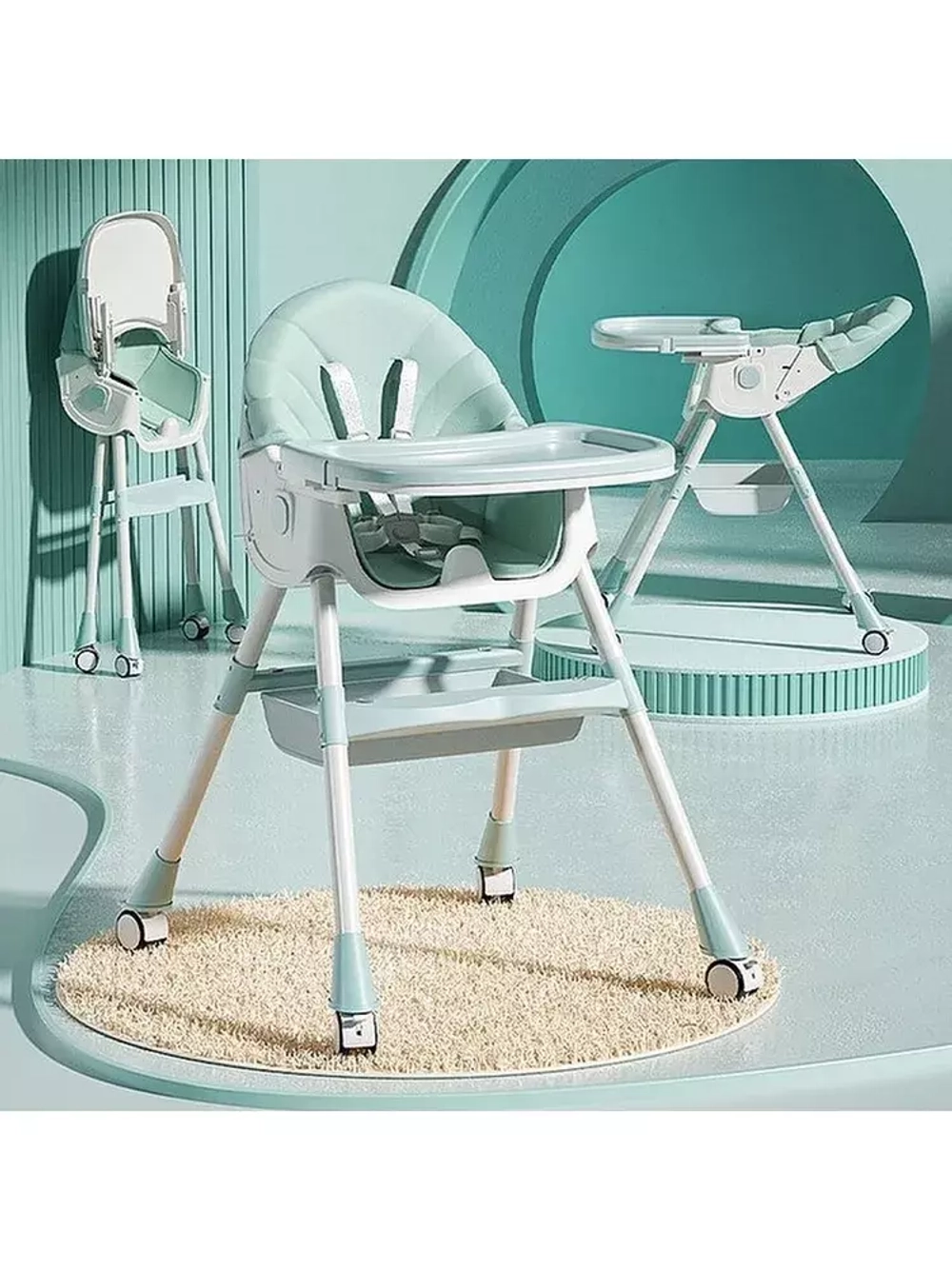 Стул для кормления luxmom Q2 Мятно-Зелёный