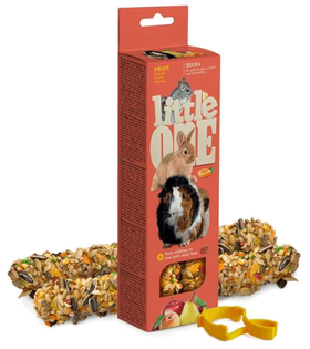 Литтл Уан Палочки для морских свинок, кроликов и шиншилл с фруктами 2х60гр.