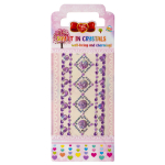 Наклейки-стразы Alingar, акриловые, "Яркие узоры", здездочки, сердечки, цветы, пакет с европодвесом