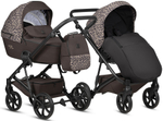 Детская коляска Tutis Viva 6 Plus Wild Elegance 4 в 1 с автокреслом Beno Beige и базой Wild Mocca