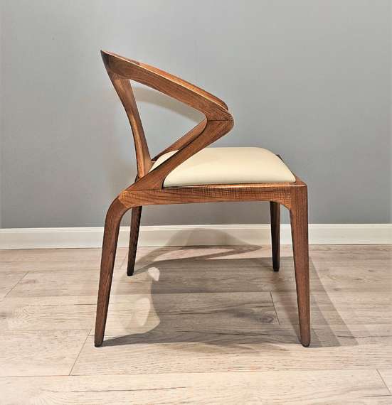 Стул 4137, орех, кремовая экокожа