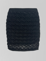 Костюм Luna style вязаный однотонный из кофточки на пуговицах и короткой юбки