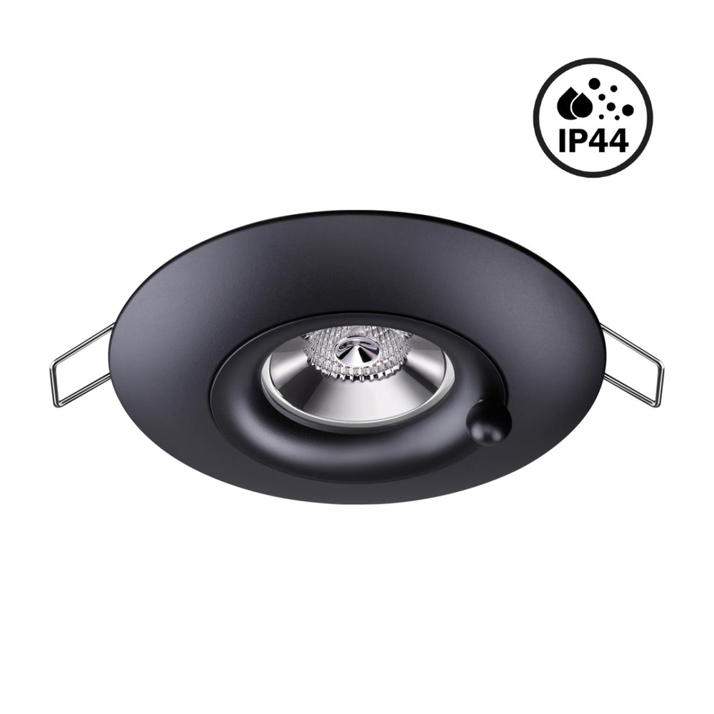 370792 SPOT NT21 530 черный Светильник встраиваемый влагозащищенный IP44 GU10 50W 220V WATER