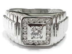 Ювелирное кольцо мужское,серебро