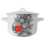 Кастрюля эмал 2,9л Urban flower