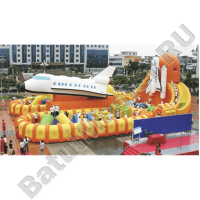 Коммерческий надувной батут "Ракета" 30*20*8 м
