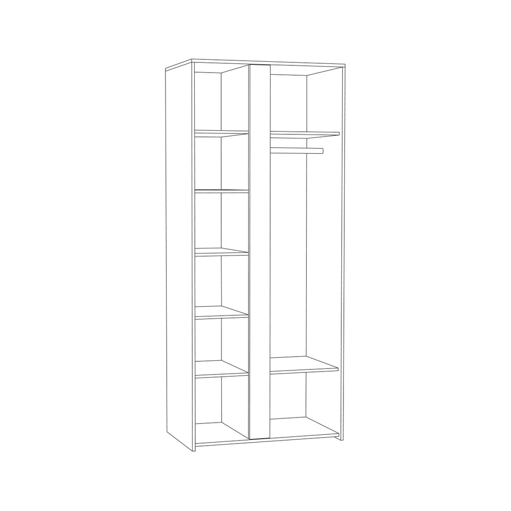 Трувор Шкаф 13.204 Дуб Гранж Песочный , Интра тонированное стекло