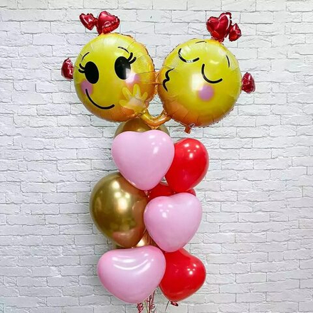 Композиция из шаров, Любовь и смайлики
