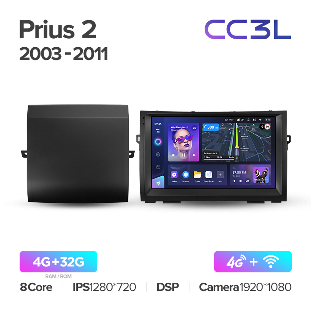 Teyes CC3L 9"для Toyota Prius 2 2003-2011