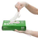 Перчатки виниловые Optiline, размер XL, прозрачные, 100 штук