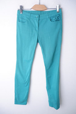 Брюки DeFacto бирюзовые на 13-14 лет