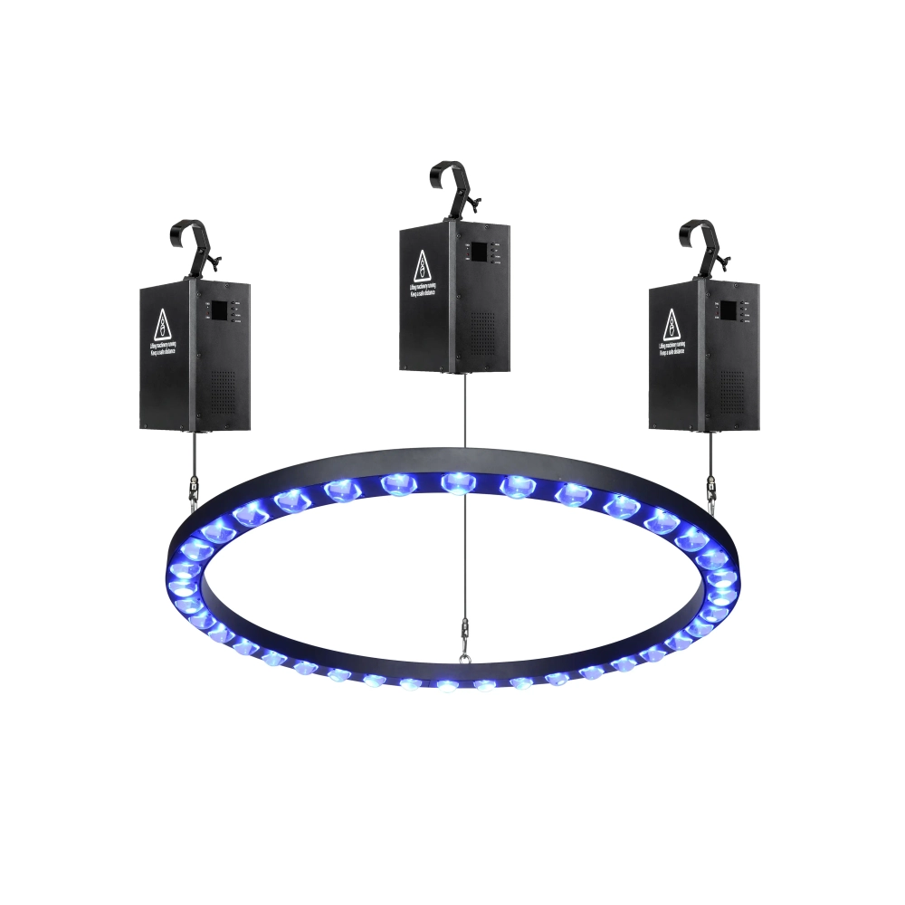 Three Winch + One Beam Ring 90 см — подъёмник с LED кольцом RGBW 540 Вт