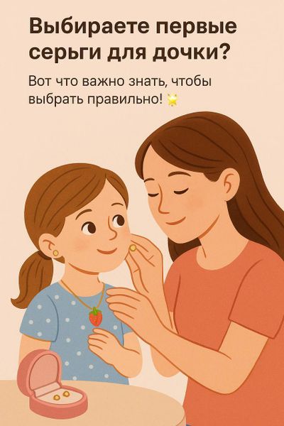 Как выбрать серьги для ребёнка: опыт мам и советы ювелиров