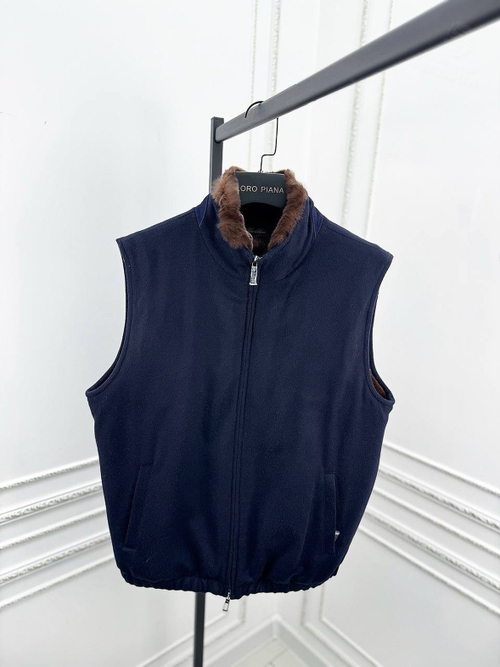 Кашемировый жилет Loro Piana с мехом