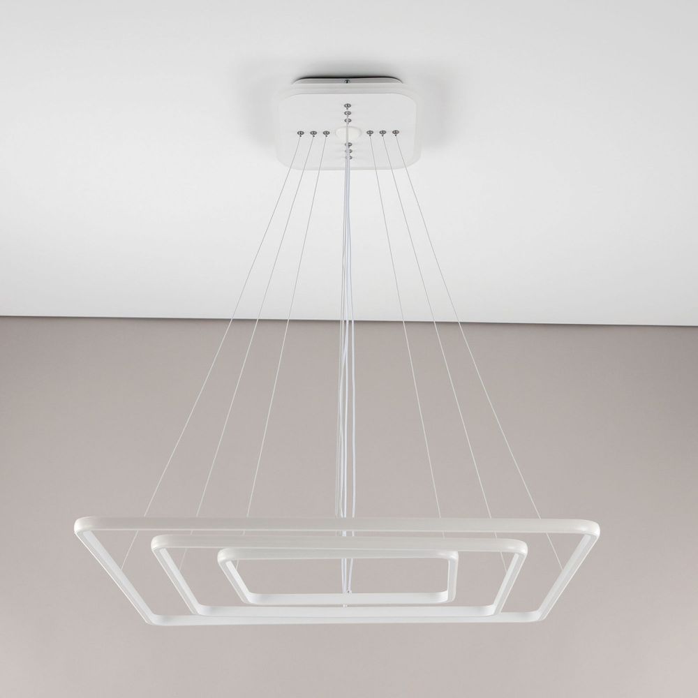 Citilux Неон Смарт CL731AK110E Умная подвесная люстра Белая