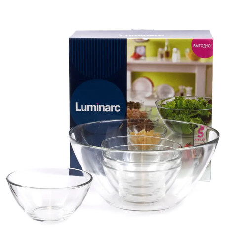 Набор салатников стеклянных "Cosmos" 5 шт.