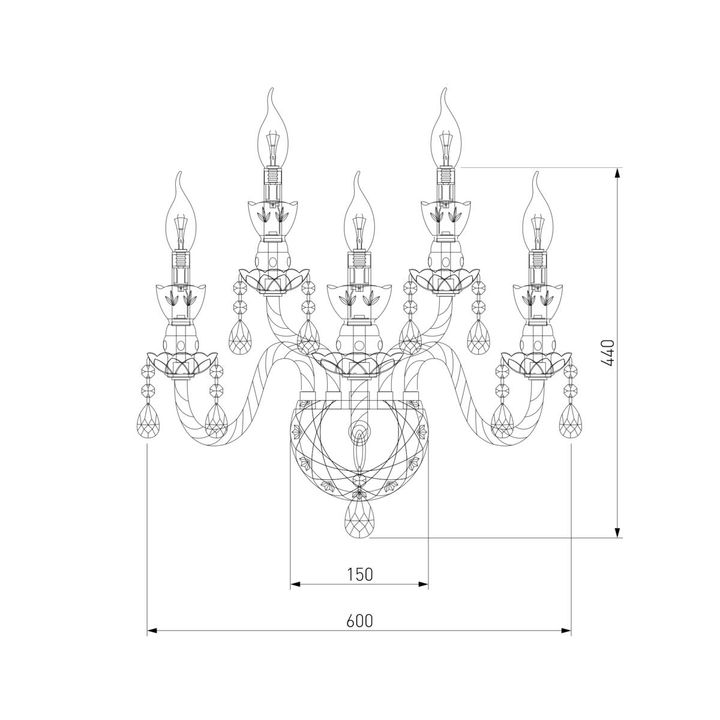 Бра Bogates 520/3+2 Strotskis