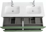 Тумба с раковиной Cezares DUET-N 120 DUET-N-1200-4C-SO-2-PS-P фисташковый софт