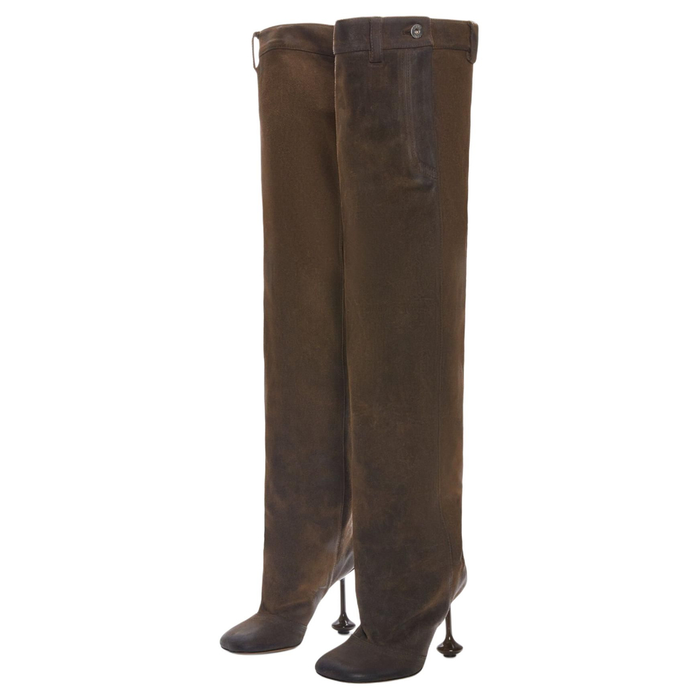 LOEWE Toy Over the knee Boots 9.5cm Women"s Umber