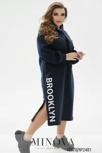 Платье 2401-темно-синий Minova