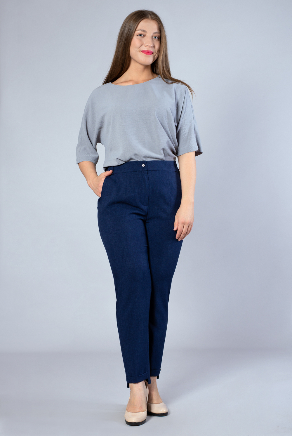 Блузка женская 3978ВП, Светло-серый #30СС093978ВП