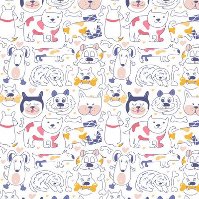 Собаки дудл арт