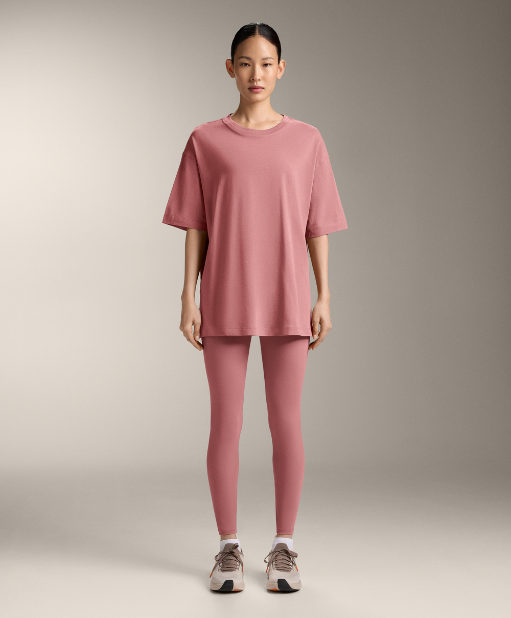 Oysho Футболка из смесового хлопка, розовый