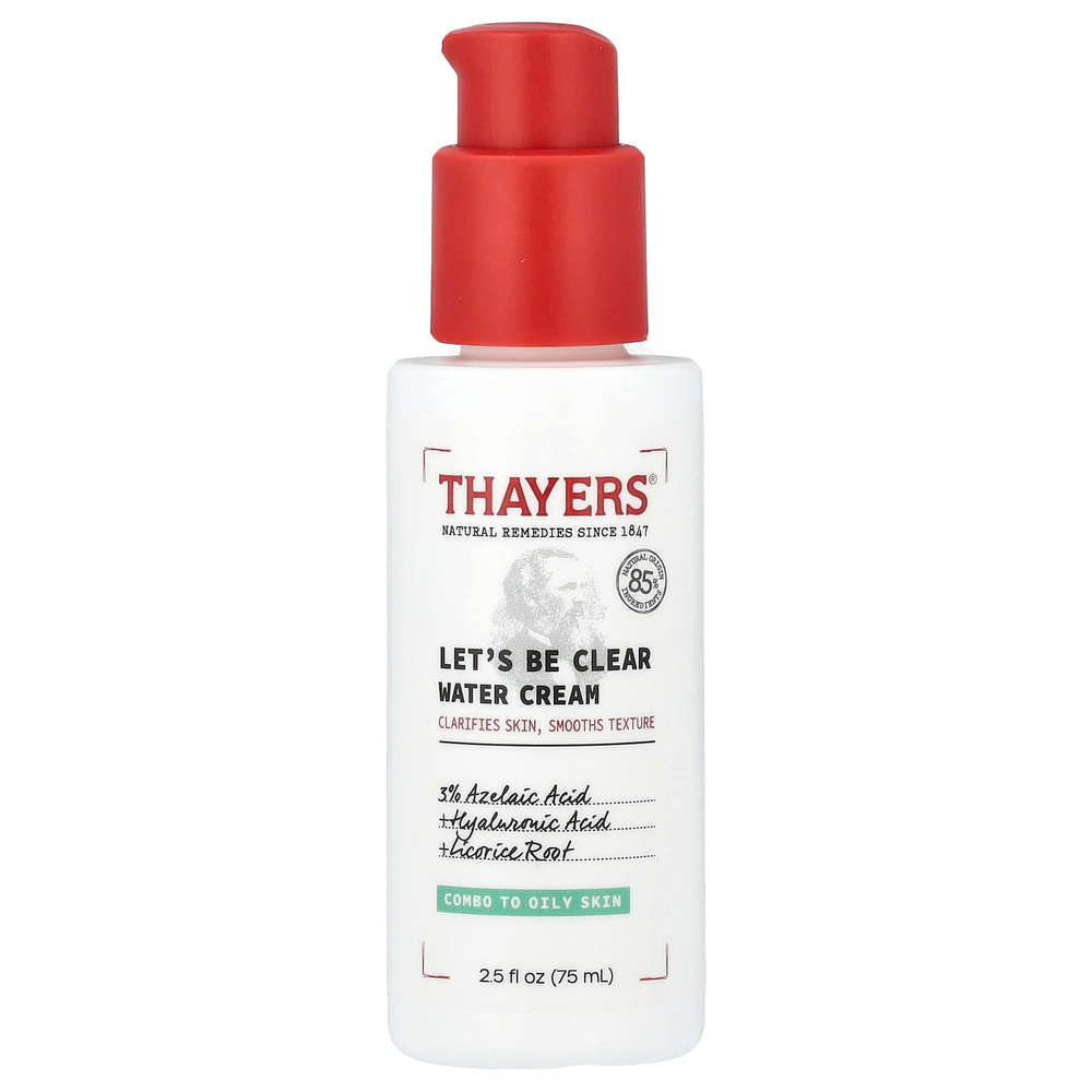 Thayers, Let's Be Clear Water, крем, без отдушек, 75 мл (2,5 жидк. унц.)