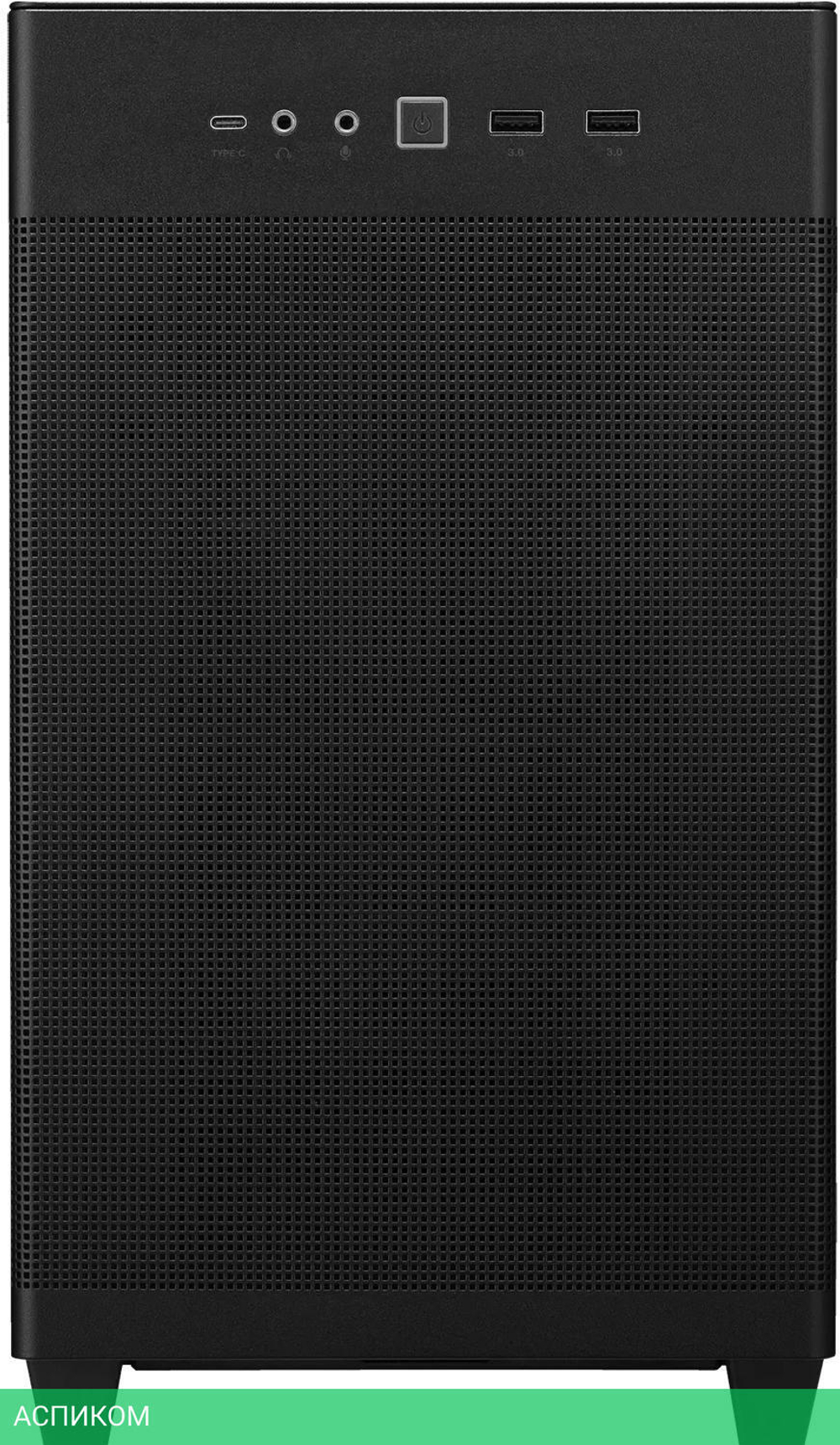 Корпус ASUS PRIME AP201 Tempered Glass mATX без БП Black (90DC00G0-B39010)