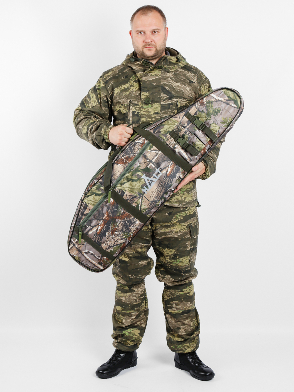 Чехол для ружья с оптикой Halt L110, кмф лес