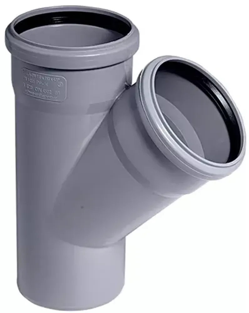 Тройник 50/50мм 45* внутренняя канализация Ostendoorf