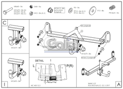 Фаркоп оцинкованный Galia B0216C для BMW 3-SERIES, GT, 2013-2018(паспорт и сертификат в комплекте)(без электрики)