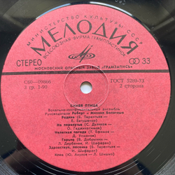 Винтажная виниловая пластинка LP ВИА Синяя Птица Клен (СССР 1977) Московский Опытный Завод