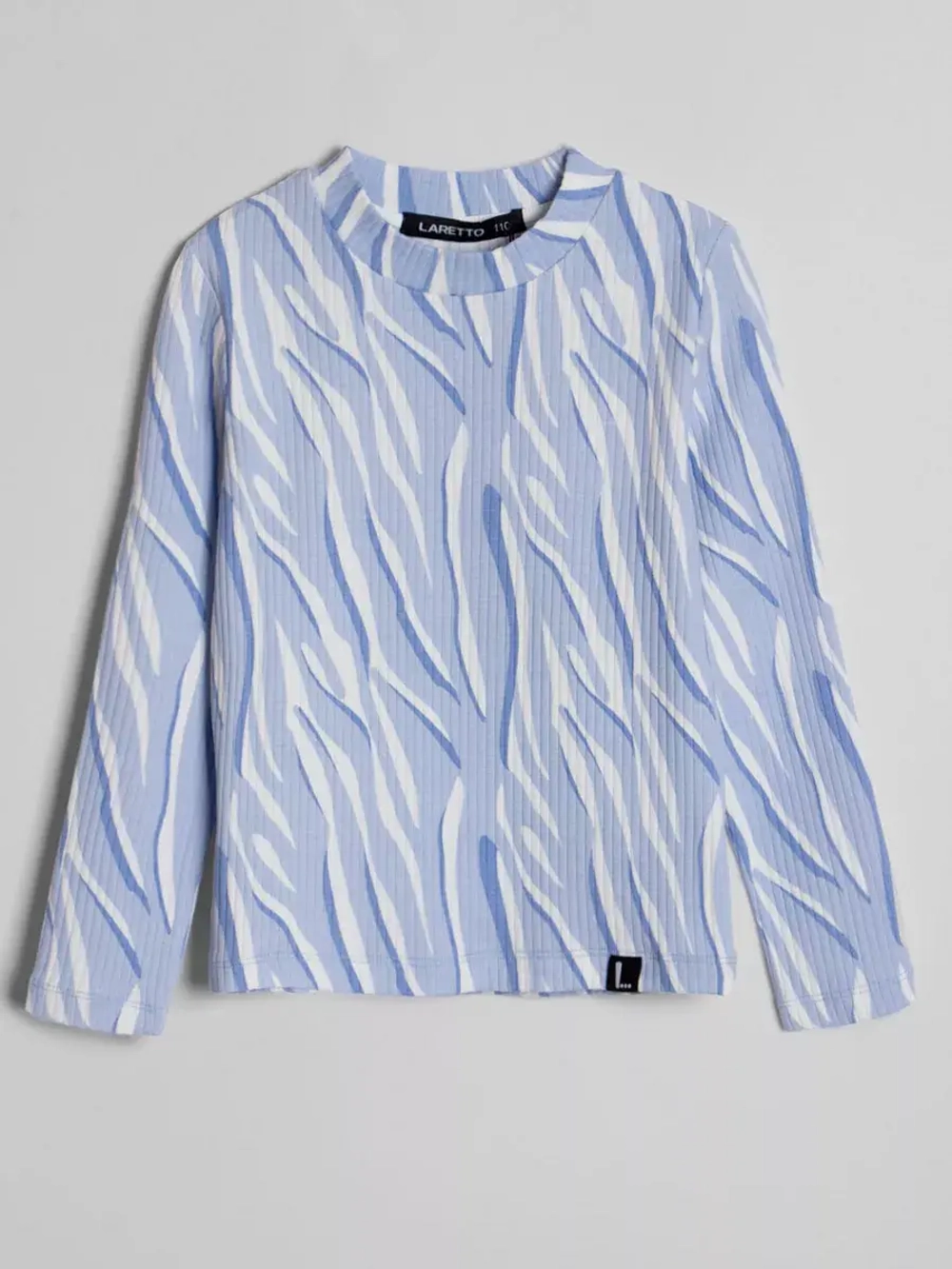 Лонгслив базовый для девочки с принтом