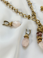 HMG 1019 розовый кварц Серьги арт.890