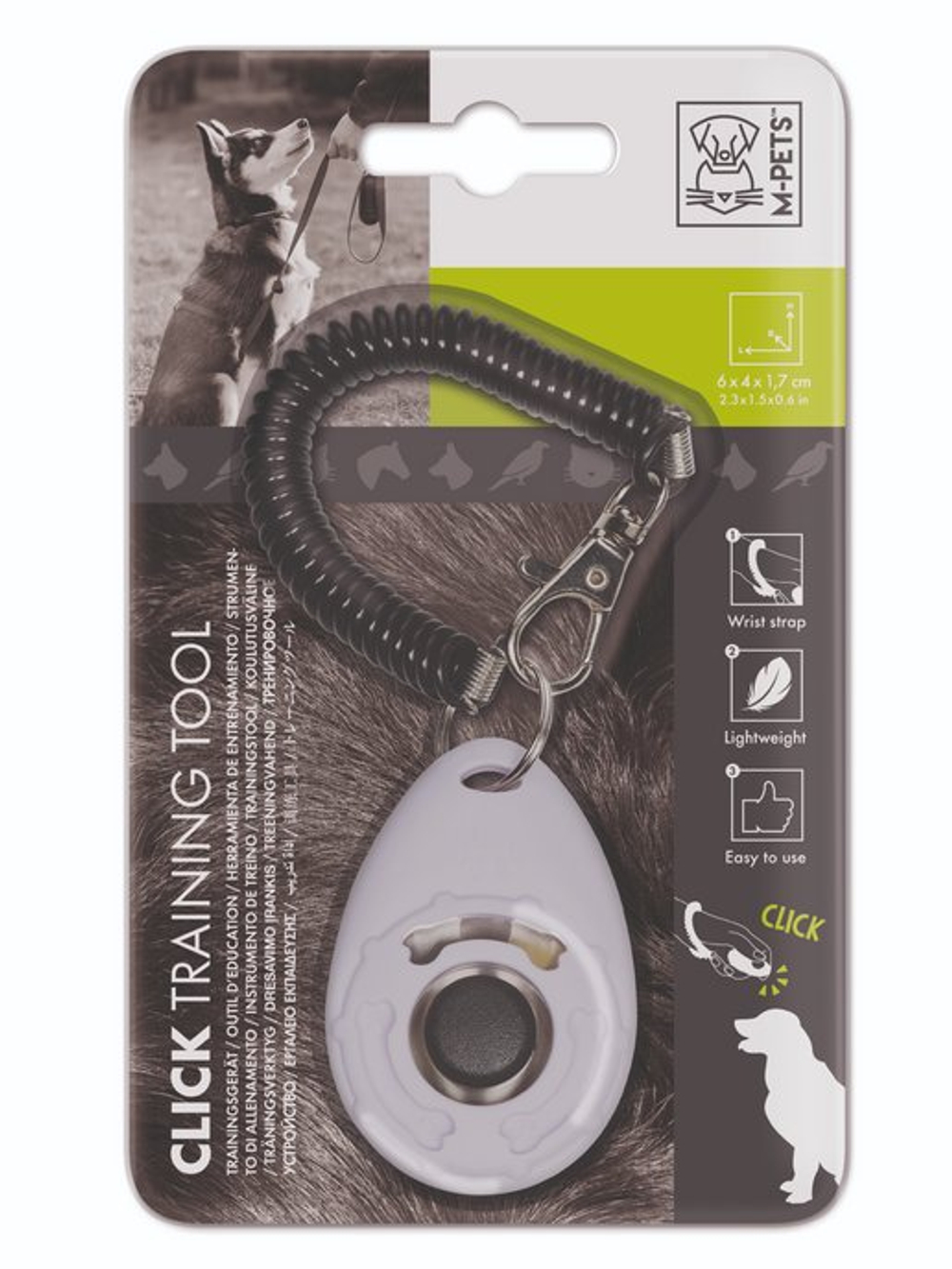 M-PETS Кликер для дрессировки собак с ремешком на запястье