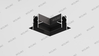 Соединитель угловой горизонтальный для трека "Weline Встраиваемый"