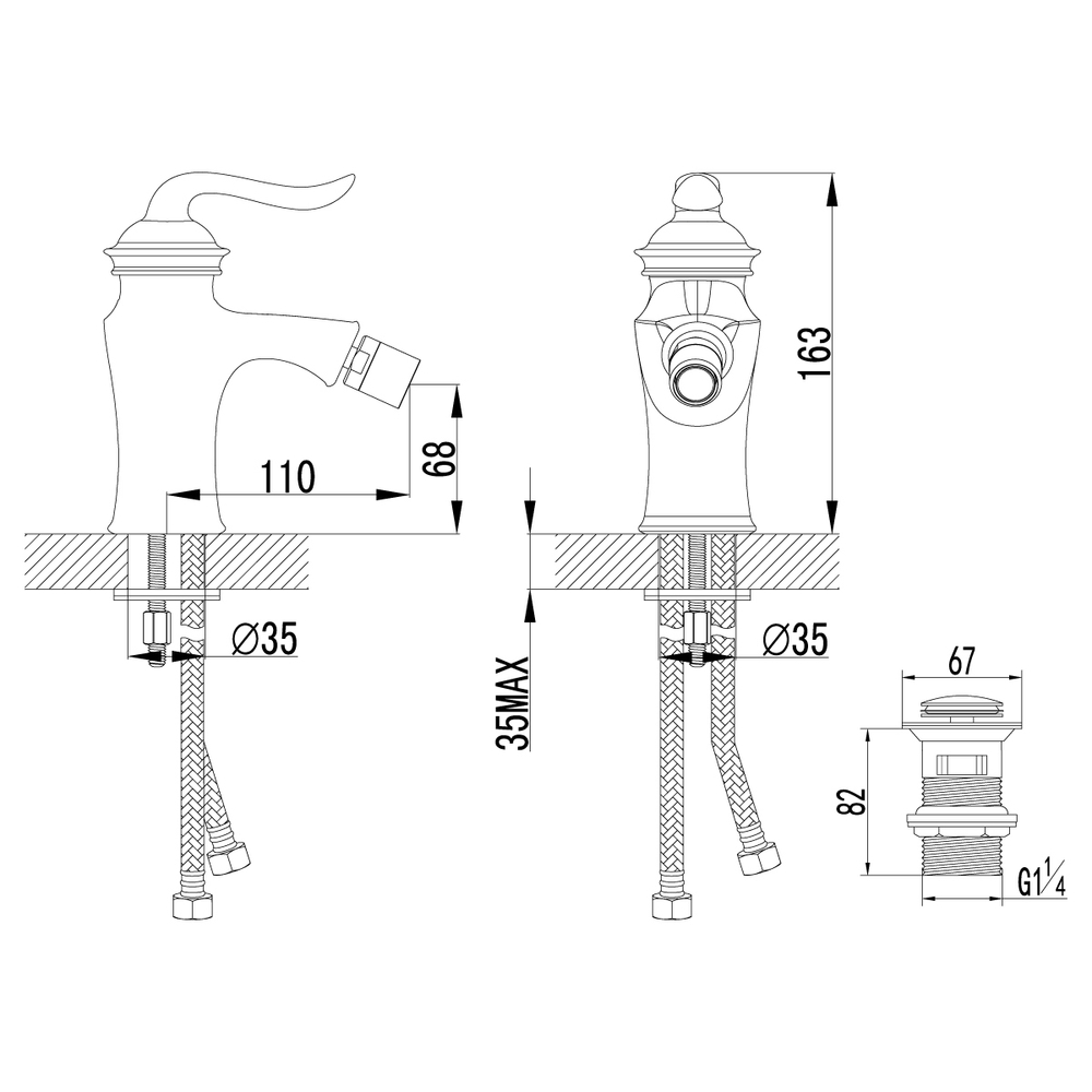 Смеситель для биде Lemark Brava (LM4708G)