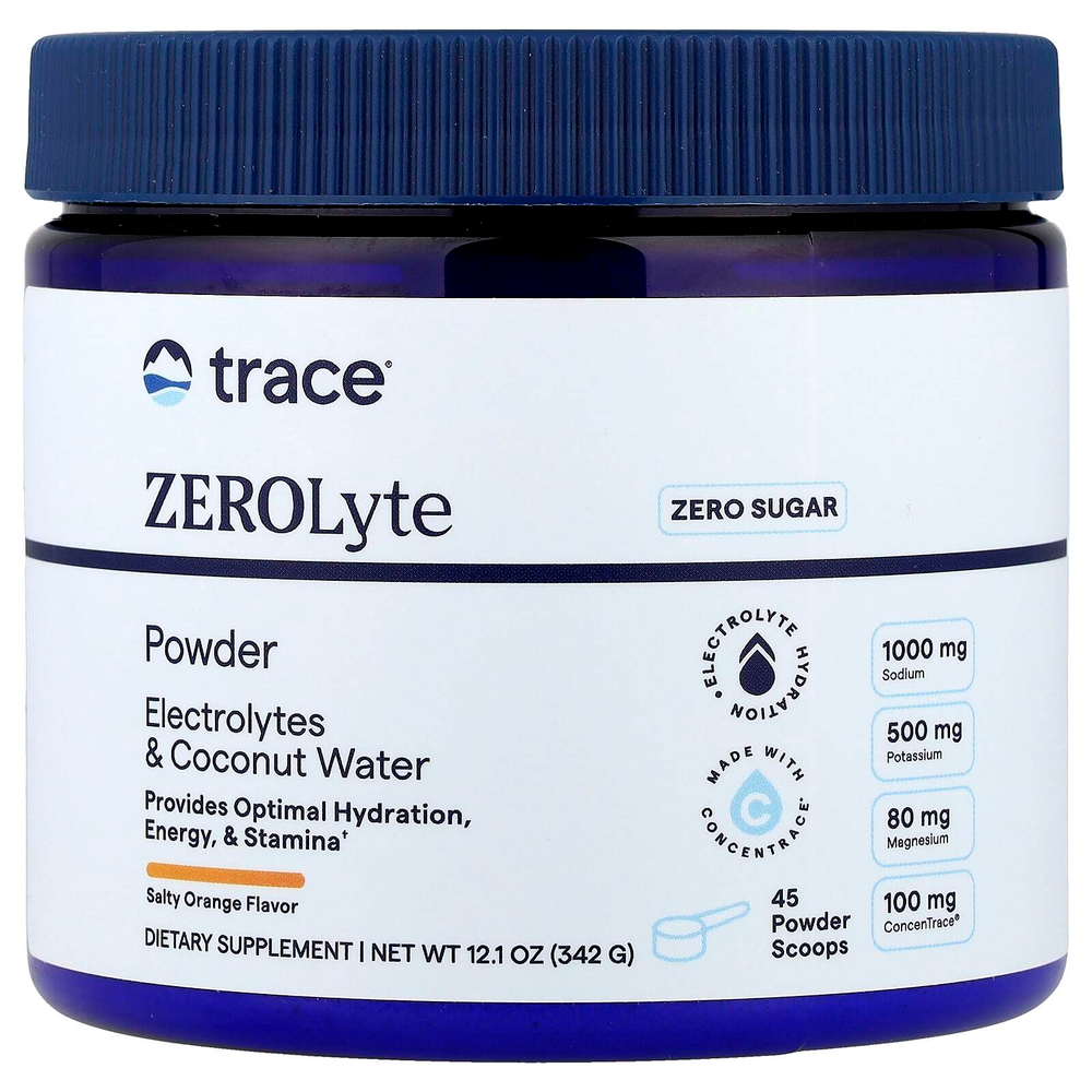 Trace, ZEROLyte в порошке, соленый апельсин, 342 г (12,1 унции)