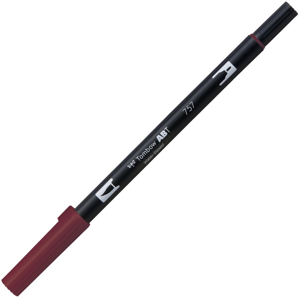 Tombow ABT Dual Brush Pen 757 Port Red