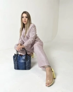 Сумка из натурального питона сине-голубого цвета