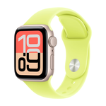 Умные часы Apple Watch SE 3 (2025) GPS, 40mm, Starlight Aluminium Case with Neon Yellow Sport Band, S/M