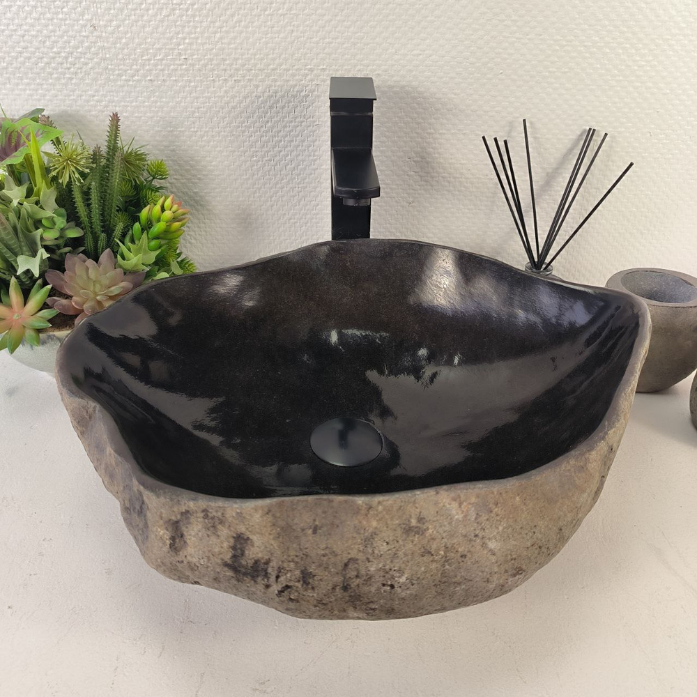 Раковина из речного камня RS-65488 48*42*15 0861