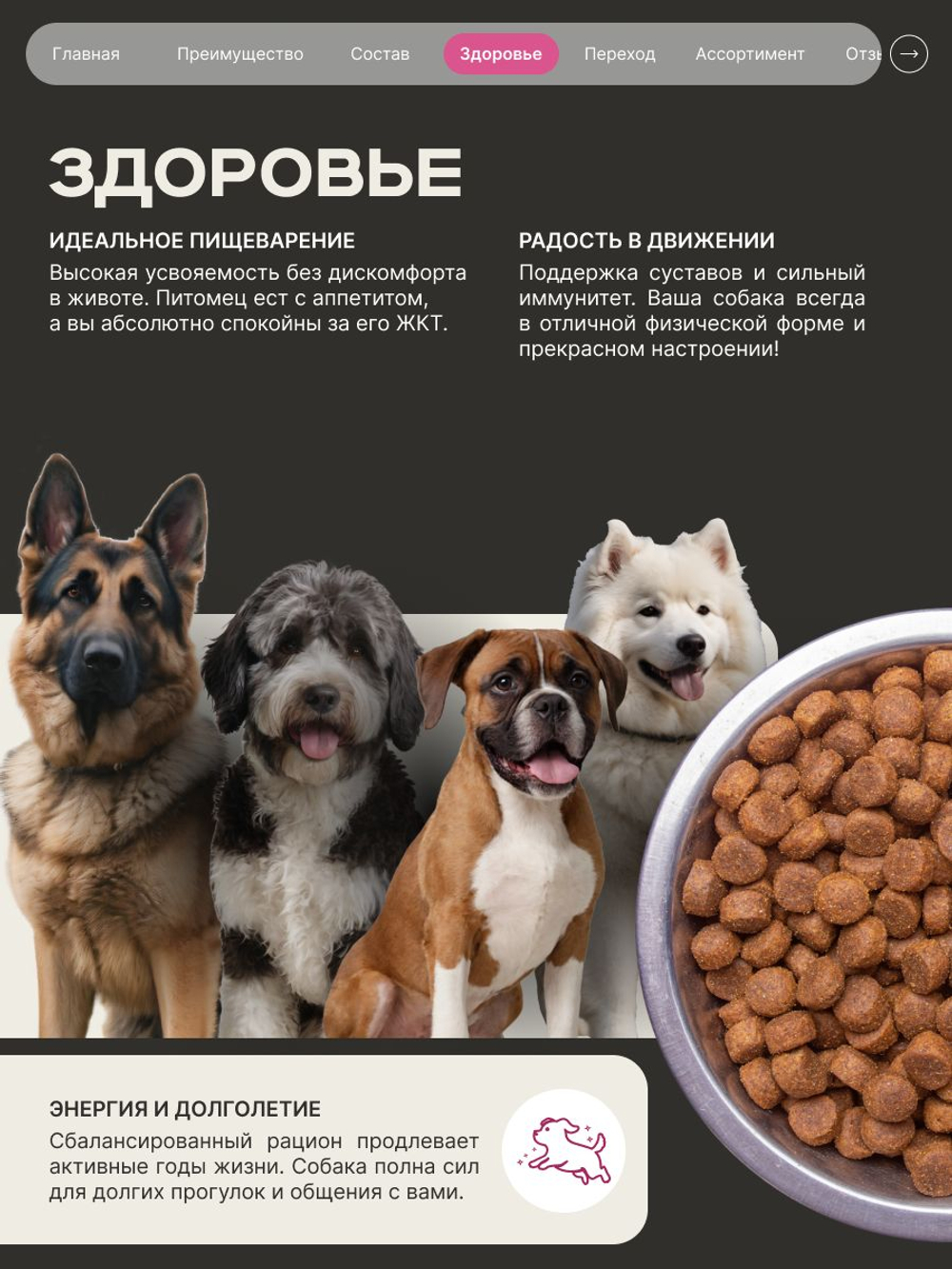 Корм сухой для взрослых собак породы Кане-корсо, премиум полнорационный комплекс, с говядиной, 12 кг, QUATTRO