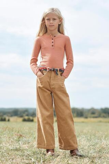 ZARA ШИРОКИЕ БРЮКИ, ЖЕЛТОВАТО-КОРИЧНЕВЫЙ