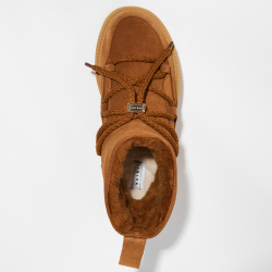 Замшевые полусапоги INUIKII 75204-004 Sneaker Classic Low Platform Brown на меху