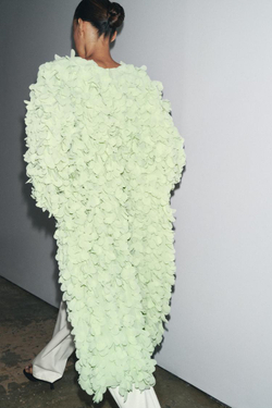 ZARA ПАЛЬТО ИЗ РЕЛЬЕФНОЙ ТКАНИ, МЯТНЫЙ