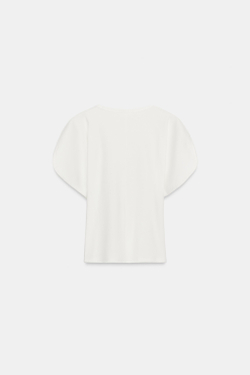 ZARA ФУТБОЛКА С РУКАВАМИ КИМОНО, ЖЕЛТОВАТО-БЕЛЫЙ