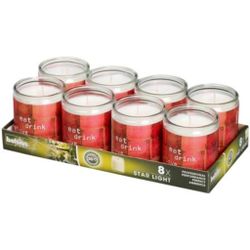 Свеча Bolsius сервировочная в стеклянной банке "Red", 50 часов горения, 100% парафин, 8